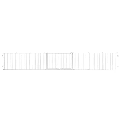 Regalo 8 Panel Metal Frame Double Door Super Wide Baby Gate & Play Yard, White - VMInnovations