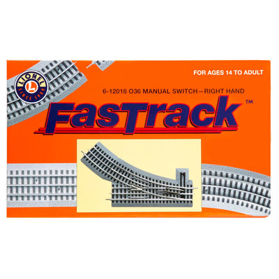 Lionel Trains O-Gauge Fastrack O36 Right Hand Switch w/ Curve + Left Hand Switch