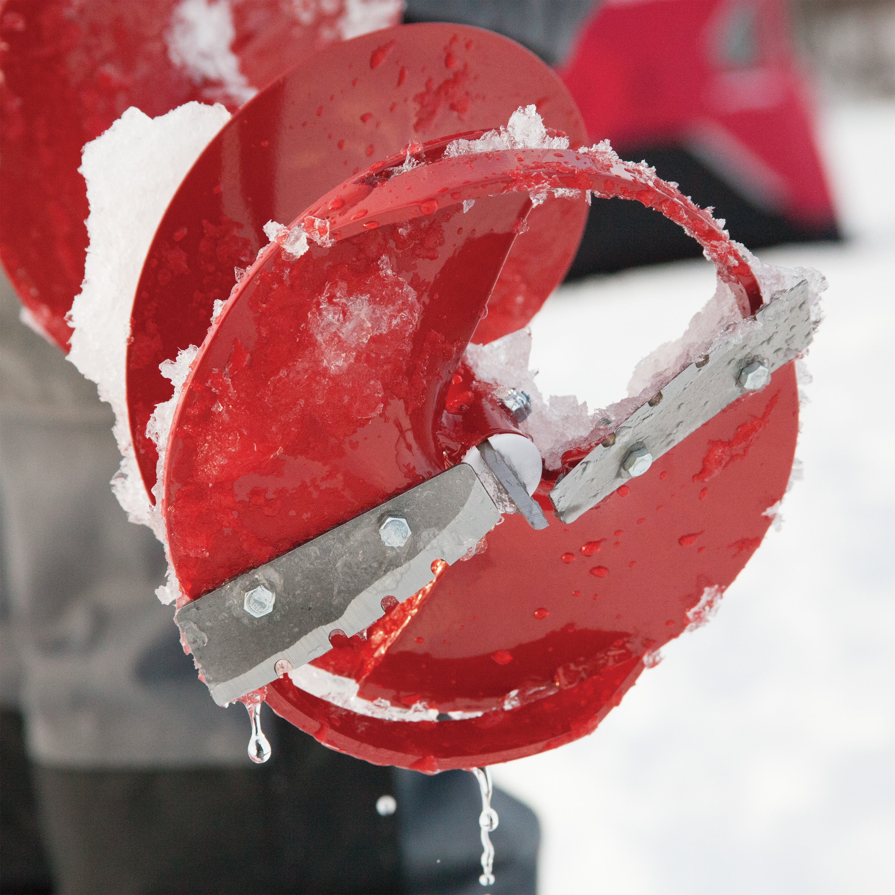 Eskimo Ice Fishing 8 Inch Quantum Steel Blade Ice Auger Bit , Red (Used) - VMInnovations