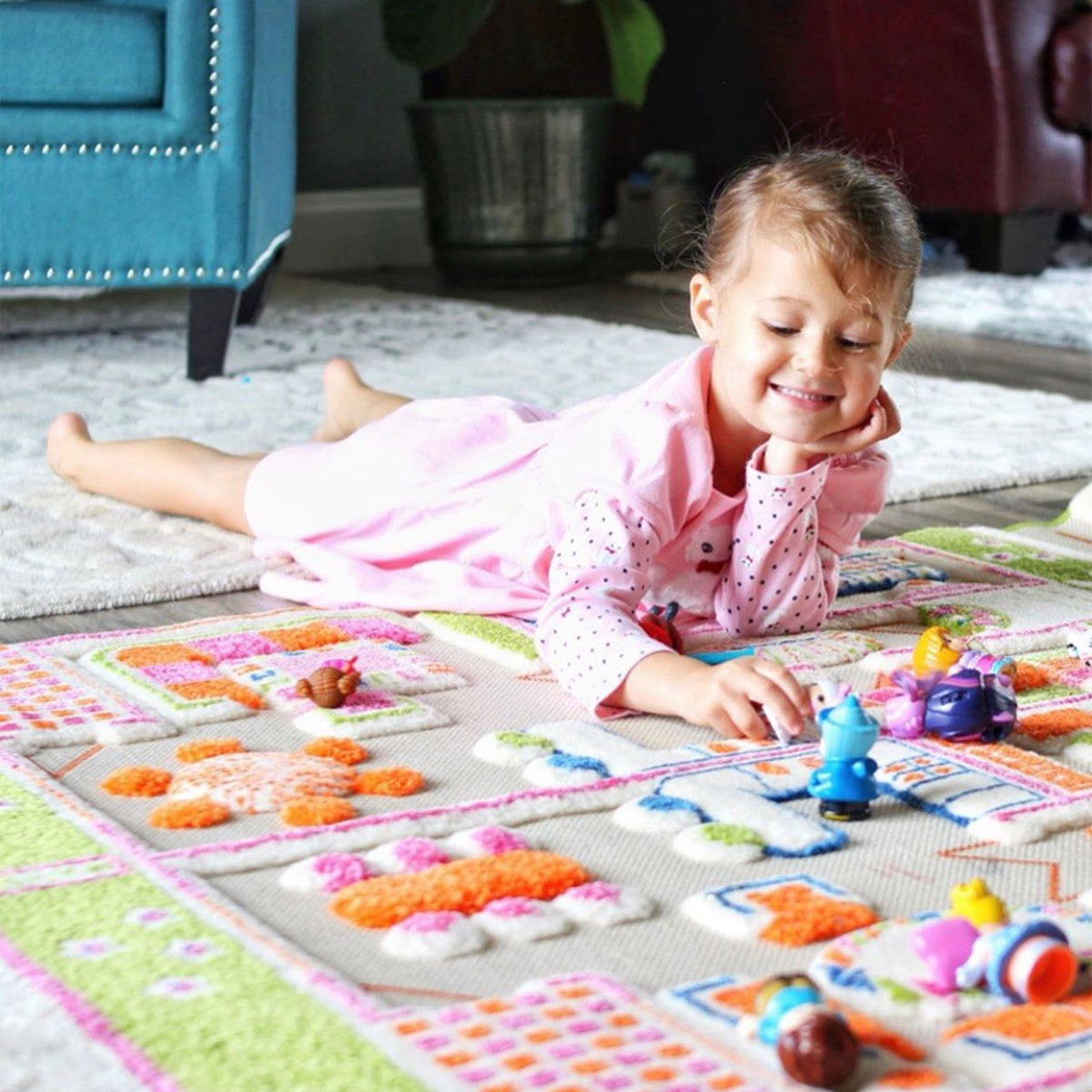 IVI 3D Play Carpet 59 x 39-inch Soft Beach House Floor Rug Mat for Kids, Medium - VMInnovations