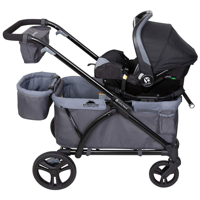 Baby Trend Expedition Push or Pull Stroller Wagon Plus w/ Canopy Grey (Open Box) - VMInnovations