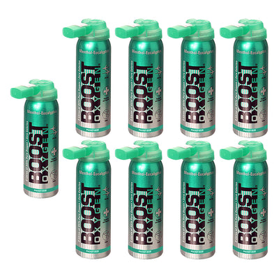 Boost Oxygen Canned 2-Liter Natural Oxygen Canister, Menthol Eucalyptus (9 Pack)