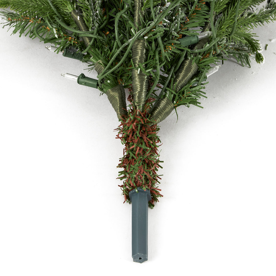 Snowy Montgomery 7 Ft Prelit Flocked Corner Christmas Tree (Used) - VMInnovations