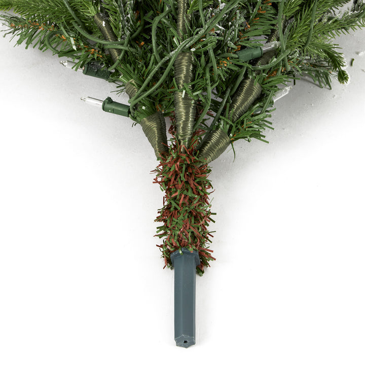 Snowy Montgomery 7 Ft Prelit Flocked Corner Christmas Tree (Used) - VMInnovations