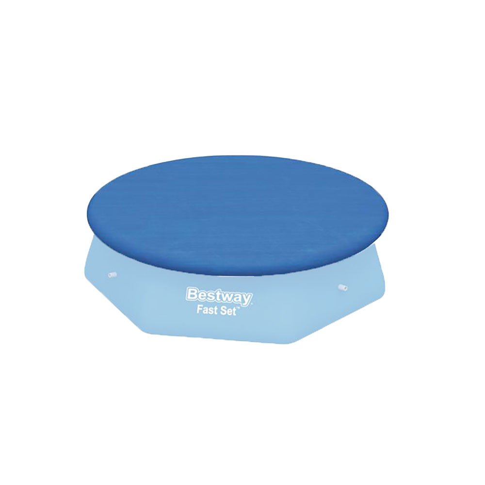 Bestway Flowclear Fast Set 8' Swimming Pool Cover for Above Ground Pools, 2 Pack - VMInnovations