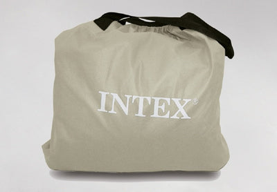 Intex Comfort Plush Raised Air Mattress w/ Built In Pump, Queen & Cordless Pump