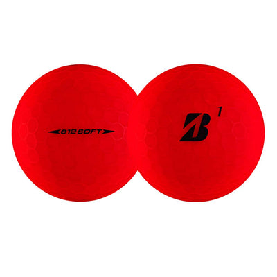 Bridgestone Golf e12 Soft 3-Piece Distance Golf Balls, Red (1 Dozen) (Open Box)
