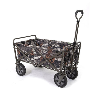 Mac Sports Folding Outdoor Garden Utility Wagon Cart, Camouflage (2 Pack)