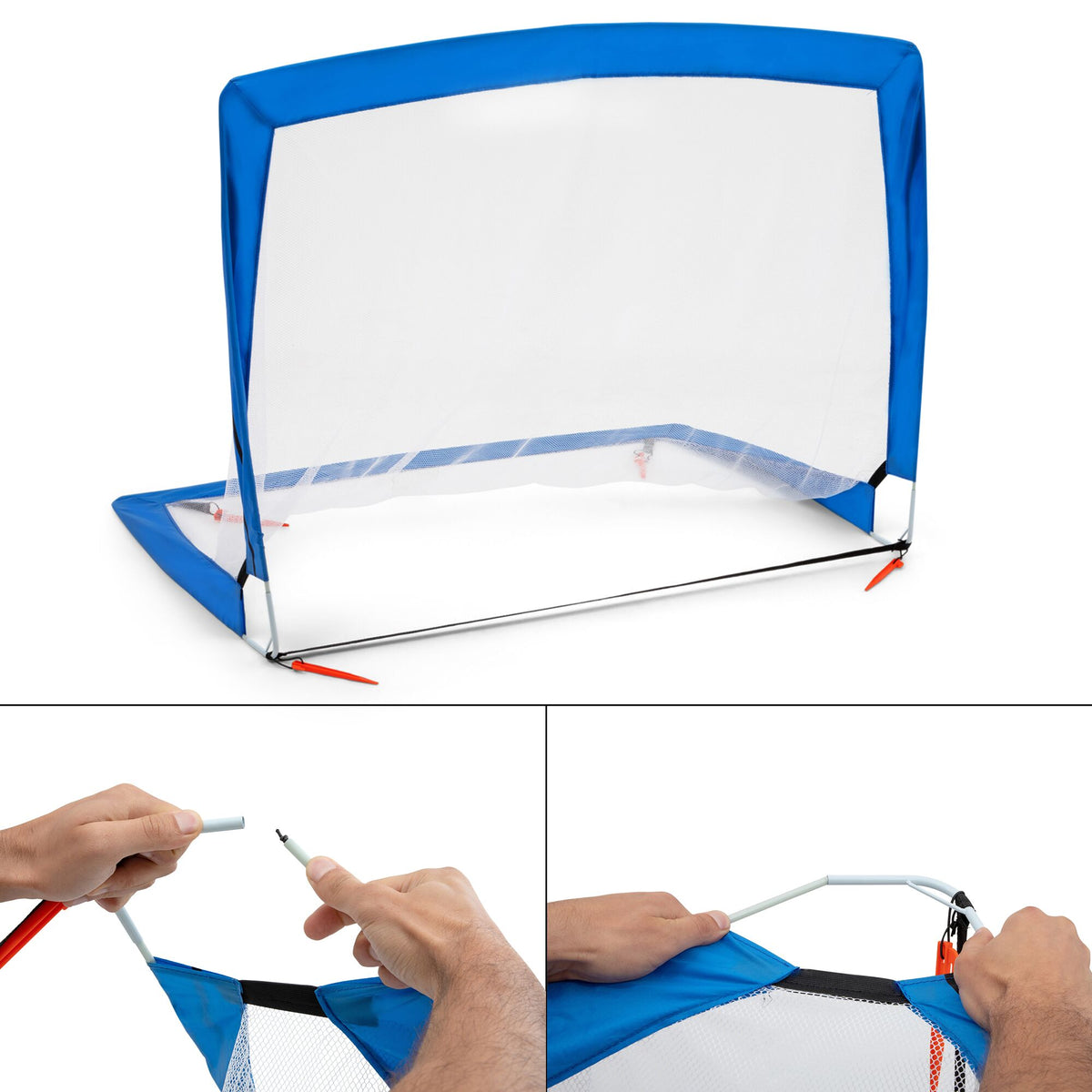 Training Equipment Pair of 4 Foot Pop Up Soccer Goals with Disc Cones (Used)