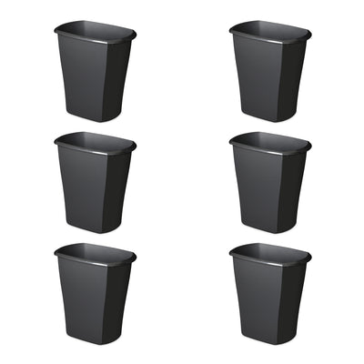Sterilite 10539006 10 Gallon Ultra Plastic Wastebasket Trash Can, Black - VMInnovations