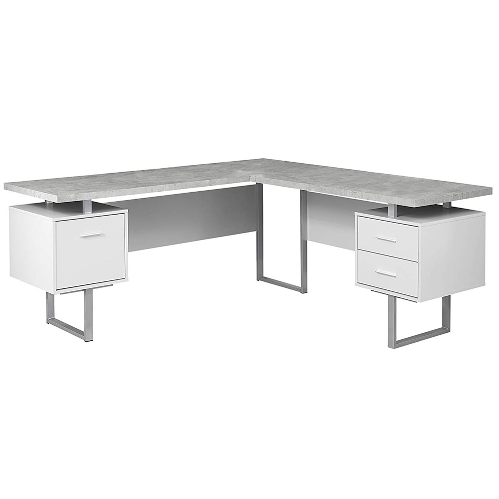 Monarch Specialties 70In Contemporary Office Computer Desk, White  (3 Pack)