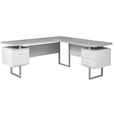Monarch Specialties 70In Contemporary Office Computer Desk, White  (3 Pack)