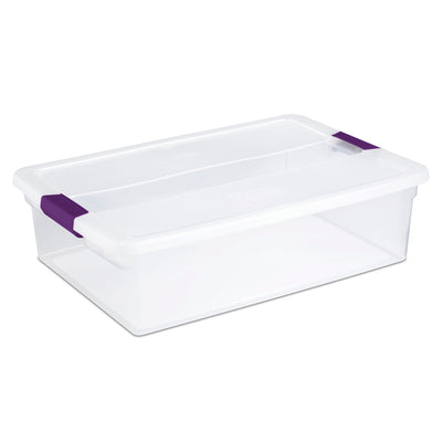 Sterilite 32 Quart Clear View Latch Lid Stackable Storage Container (Open Box)