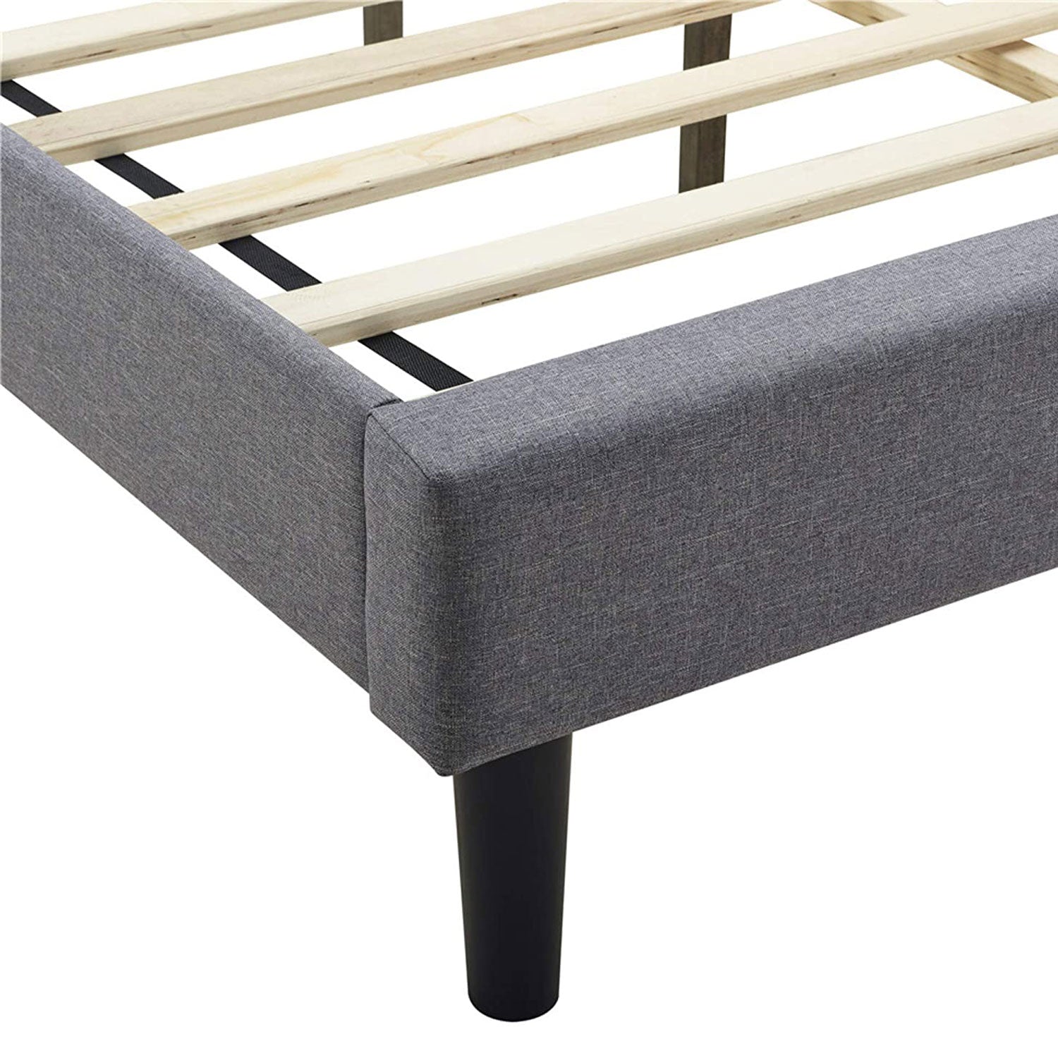 Classic Brands Mornington Tufted Upholstery Platform Bed Frame, Full, Light Grey
