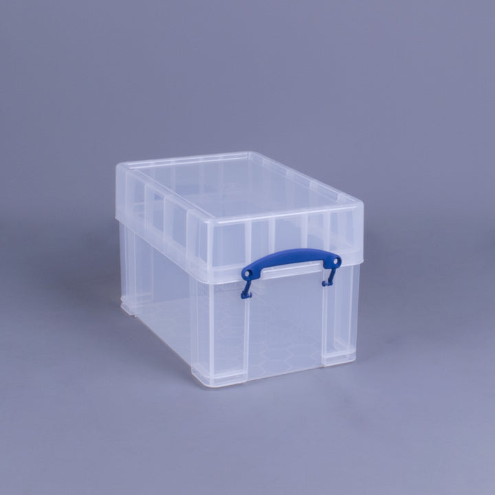 Really Useful Box 9 Liters Transparent Storage Container w/Snap Lid, 4pk (Used)