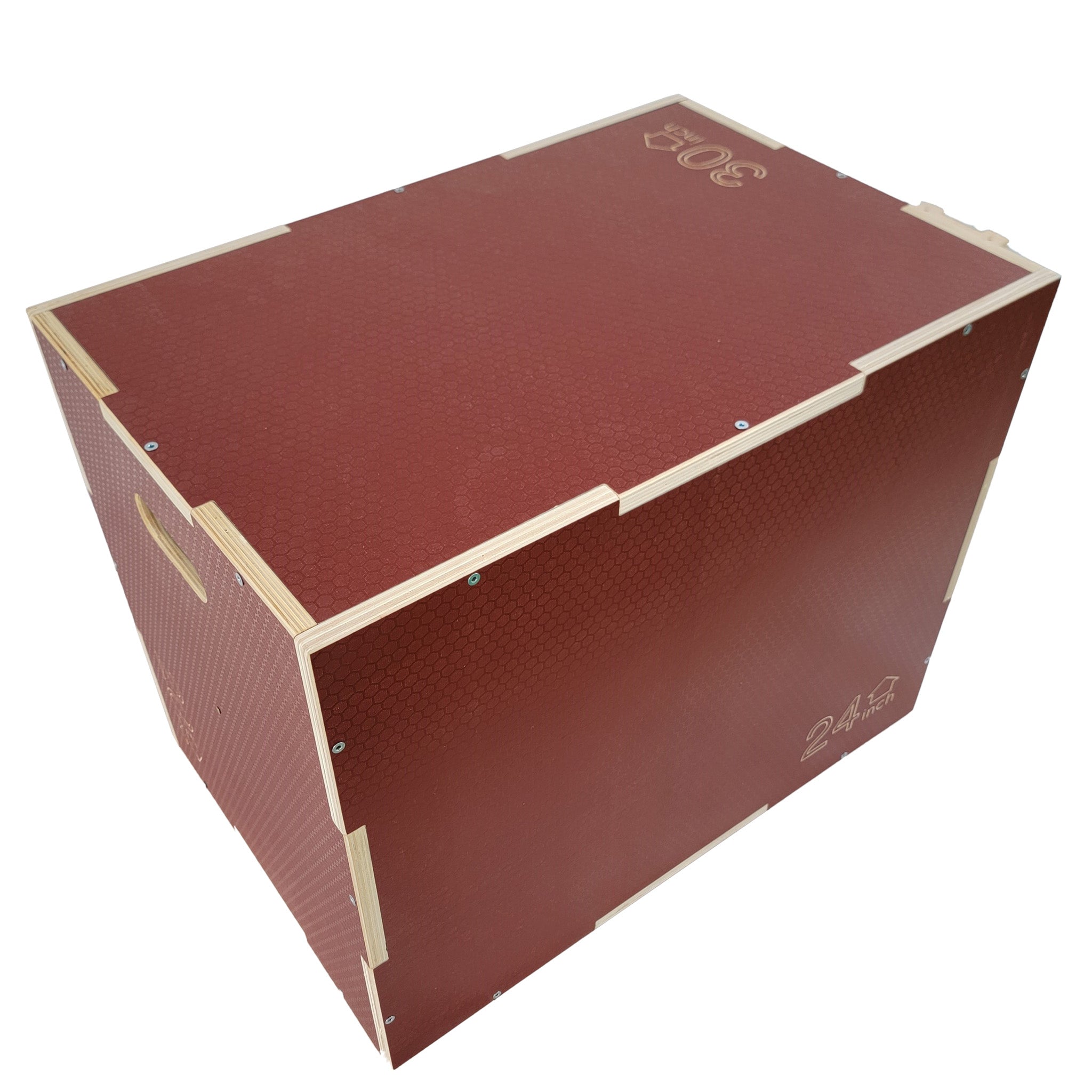 Signature Fitness 20"x24"x30" Non-Slip Wooden Plyo Box Jump Exercise Platform