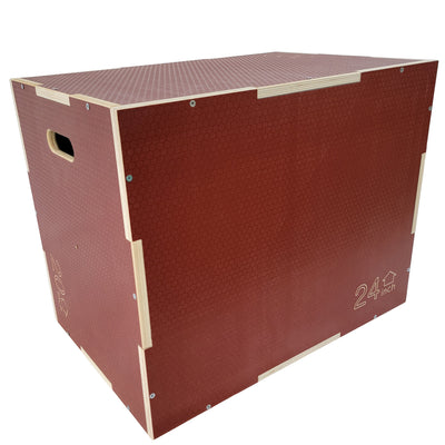 Signature Fitness 20"x24"x30" Non-Slip Wooden Plyo Box Jump Exercise Platform
