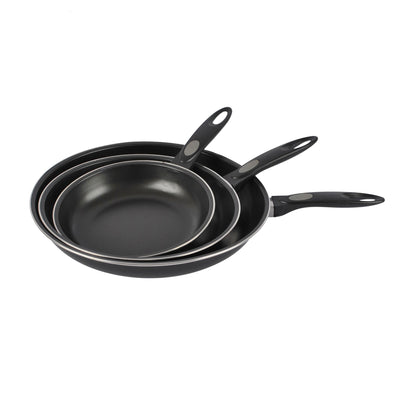 Alpine Cuisine 3 Piece 7, 9.5, & 11 Inch Carbon Steel Non Stick Frying Pan(Used)