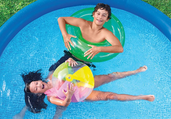 Intex 8ft Above Ground Swimming Pool Cover(2) & 8ft Inflatable Top Round Pool