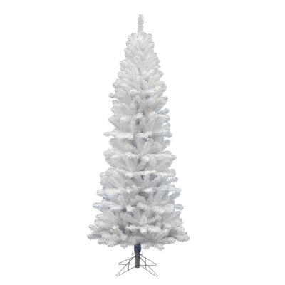 Vickerman White Salem Pencil Pine 4.5 Foot Artificial Unlit PVC Christmas Tree