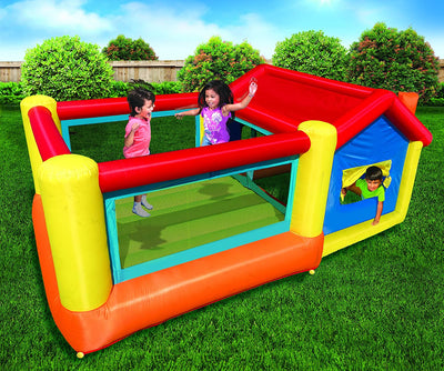 Banzai Inflatable Bounce House and Outdoor Playhouse w/ Motor Blower (Used)