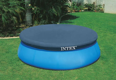 Intex 8ft Above Ground Swimming Pool Cover(2) & 8ft Inflatable Top Round Pool
