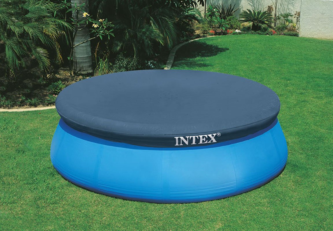 Intex 8’ x 2.5’ Inflatable Swimming Pool with Filter Pump & 8’ Round Pool Cover