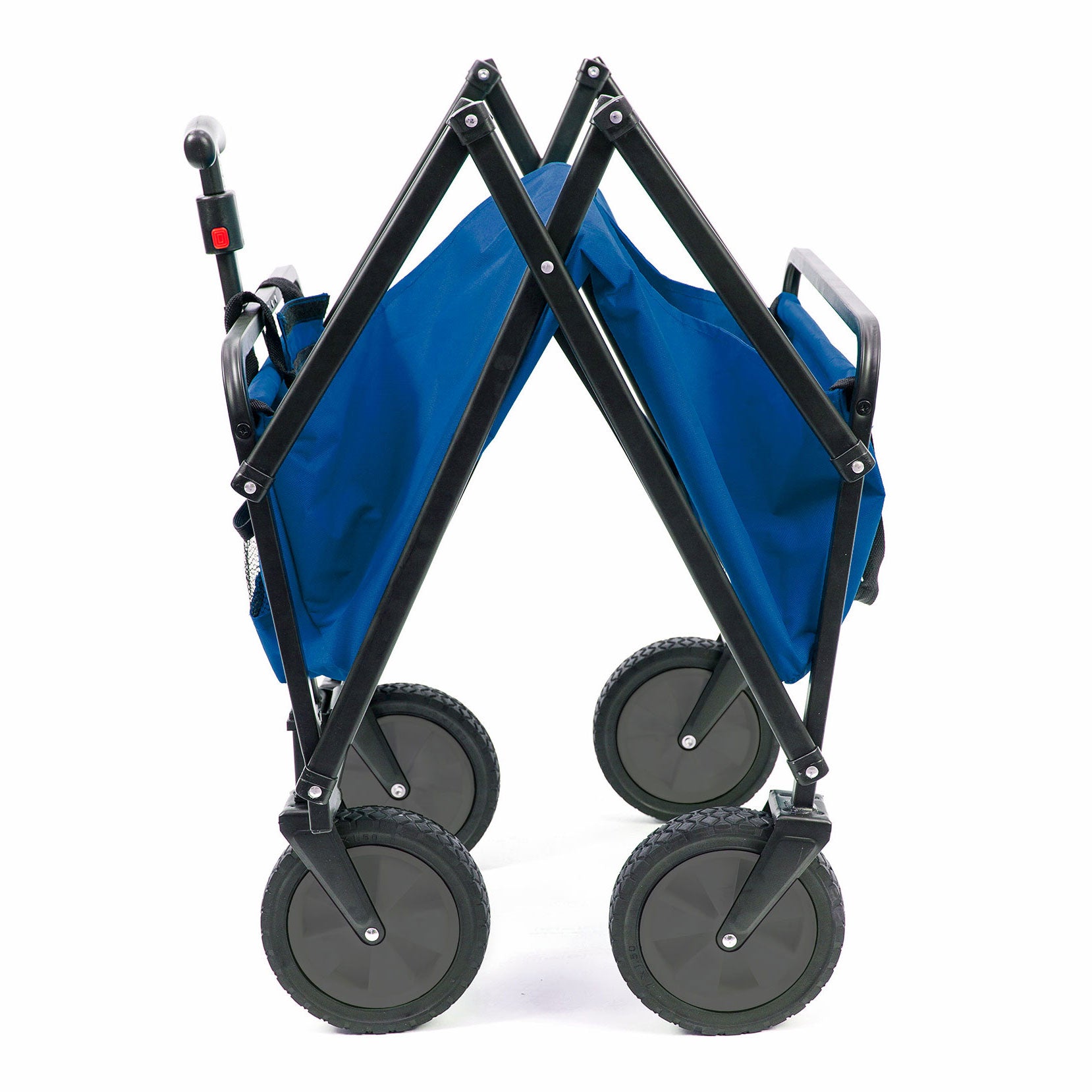 Seina Manual 150 Pound Capacity Heavy Duty Folding Utility Cart, Black & Blue