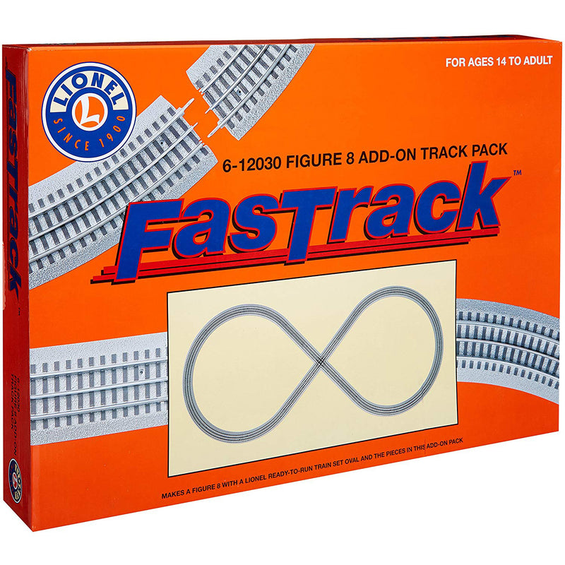 Lionel FasTrack Electric O Gauge Model Train Figure 8 Track Add-On (Open Box)