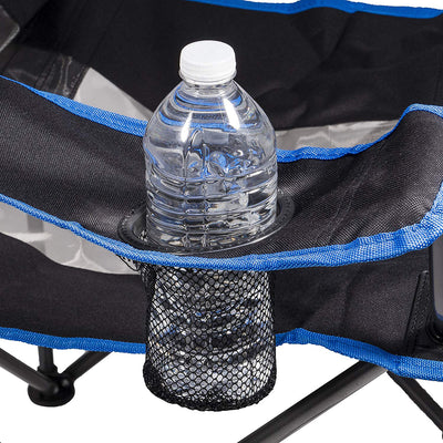 Kelsyus Original Camping Folding Lawn Chair with Canopy, Navy & Gray (Used)