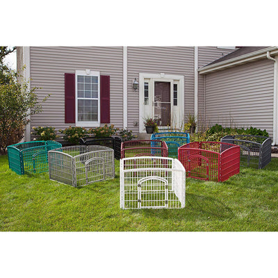 IRIS USA 4-Panel Pet Playpen, Everglade Green & 100 Count Dog Training Pads
