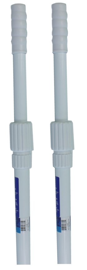 2) Hydro Tools 8365 8' to 16' Ft 2 Piece Adjustable Telescopic Pool Pole - White