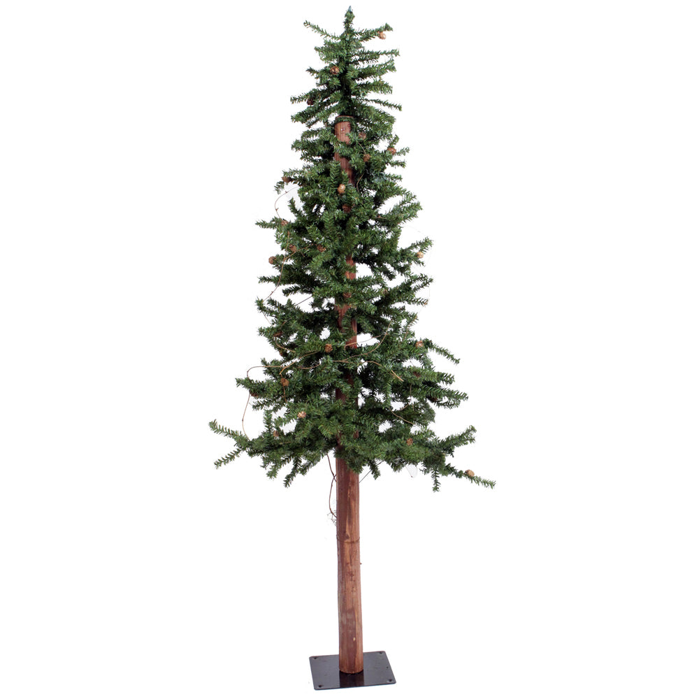 Vickerman 6 Feet Unlit Natural Alpine Artificial Christmas Tree w/ Stand & Pines