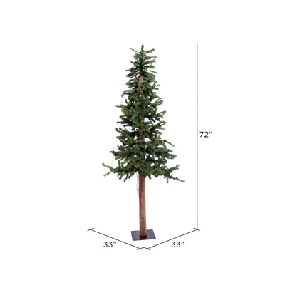 Vickerman 6 Feet Unlit Natural Alpine Artificial Christmas Tree w/ Stand & Pines