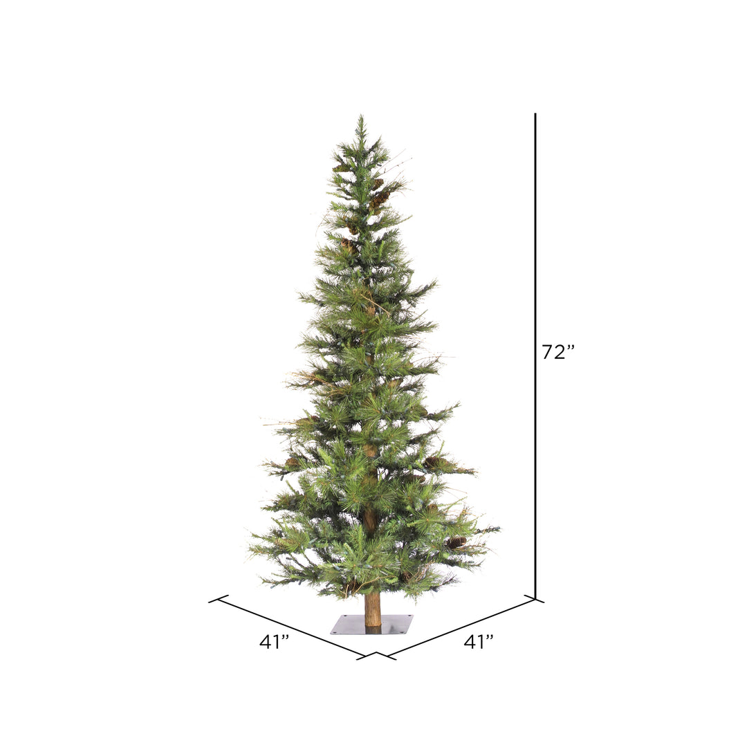 Vickerman Ashland 6 Foot Unlit Slim Pencil Artificial Christmas Tree (Open Box)