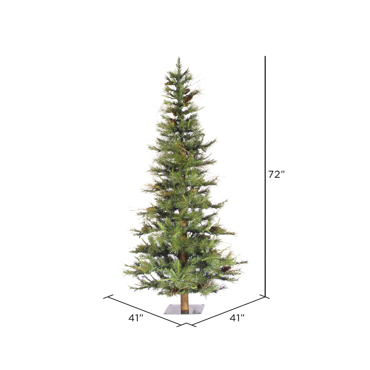 Vickerman Ashland 6 Foot Unlit Slim Pencil Artificial Christmas Tree (Open Box)