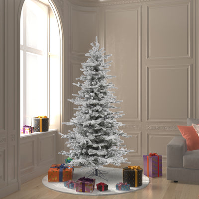 Vickerman Flocked Slim Sierra 6.5 Foot Tall Artificial Christmas Tree (Used)