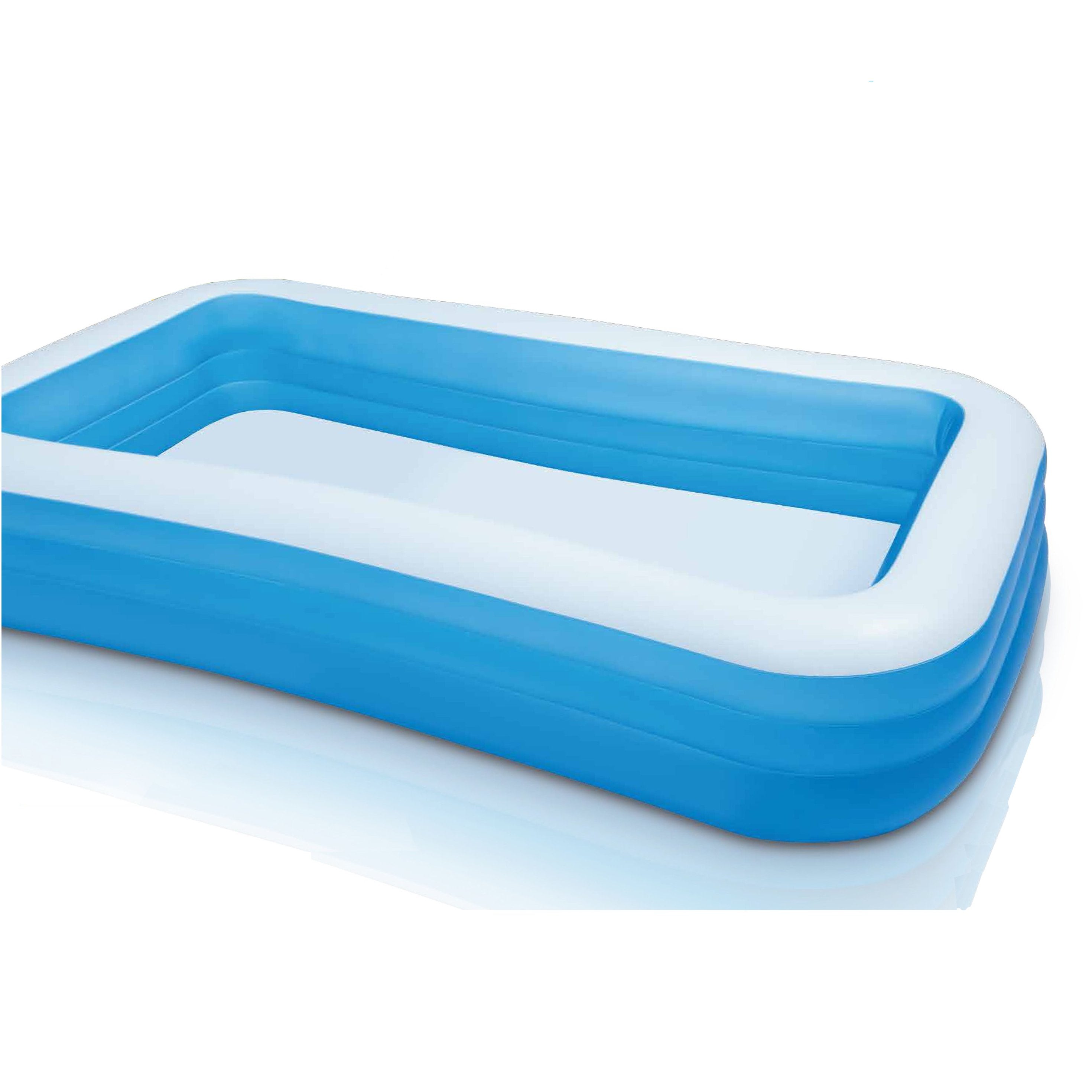 Intex Swim Center Family Backyard Inflatable Kiddie Pool & 120 V Air Pump 2 Pack