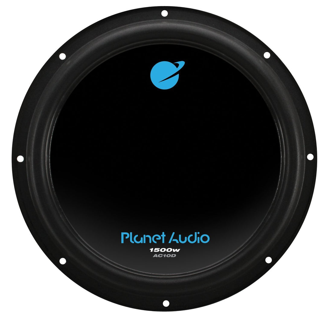 Planet Audio 10 Inch Subwoofer (2 Pack) & AC15001M Car Audio Amplifier w/ Remote