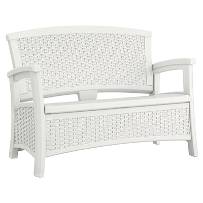 Suncast Patio Coffee Table, Loveseat w/ Storage, Club Chair w/ Storage (2 Pack)