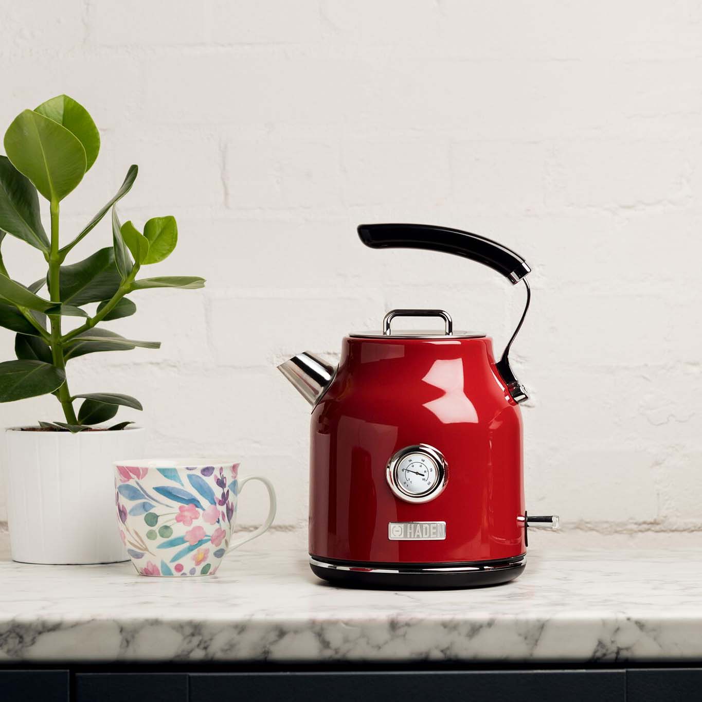Haden Dorset 1.7L Stainless Steel Electric Kettle with Auto Shut Off, Red (Used) - VMInnovations