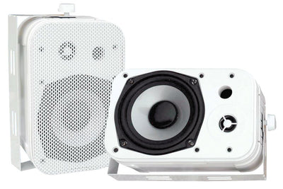 Pyle 5.25" 2-Way White Waterproof Home Speakers, Pair, Certified Refurbished