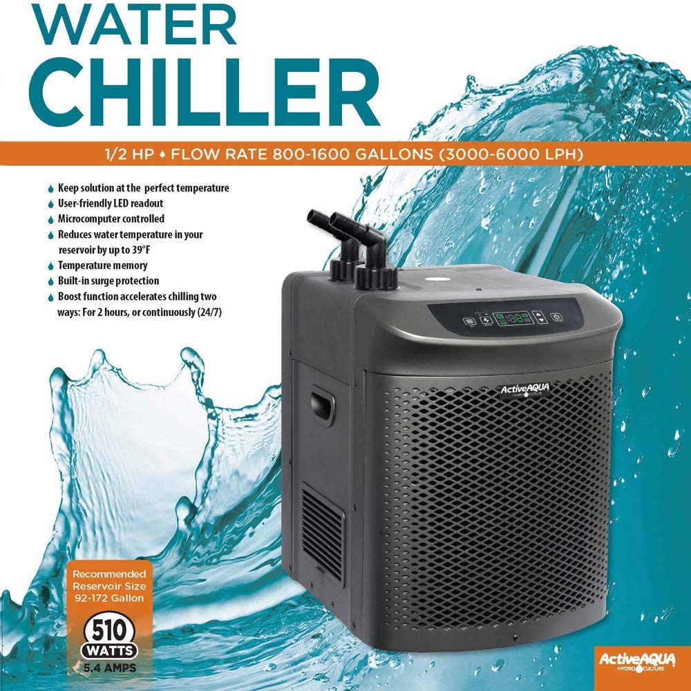 Active Aqua 0.5 HP 800-1600 GPH Cooling Water Chiller w/ Power Boost (For Parts) - VMInnovations