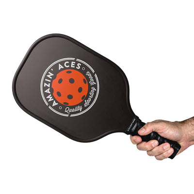 Amazin Aces Classic Pickleball Set w/ 2 Graphite Paddles & 4 Balls, Black (Used)
