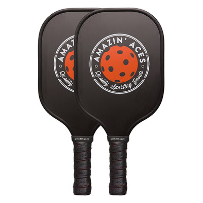 Amazin Aces Classic Pickleball Set w/ 2 Graphite Paddles & 4 Balls, Black (Used)