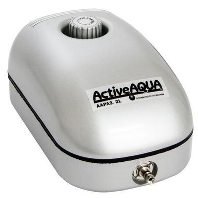 Active Aqua 2 Watt 3.2 LPM 50 GPH 120 Volt Single Outlet Aquaponics Air Pump