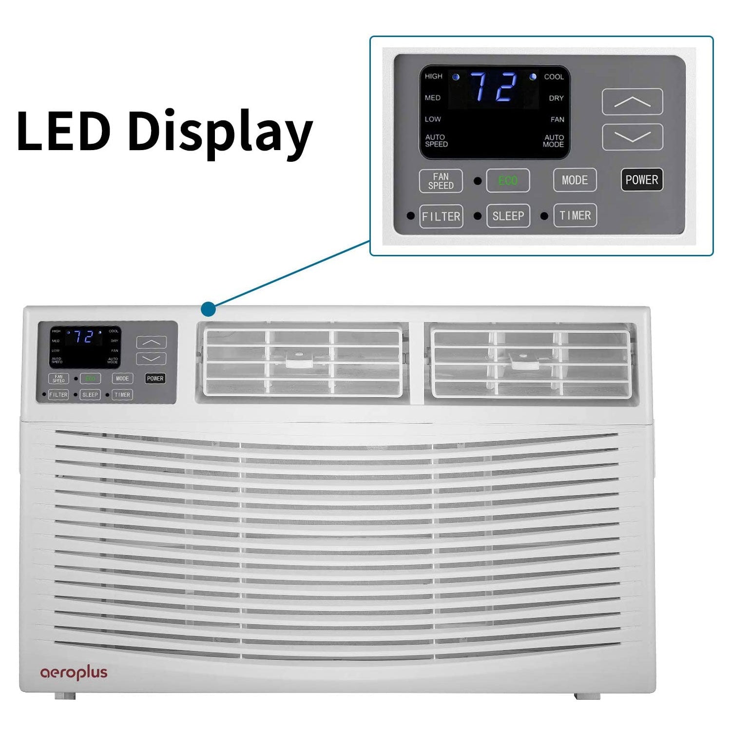 Aeroplus 350 Sq Ft 8000 BTU Window Air Conditioner and Dehumidifier (Used)