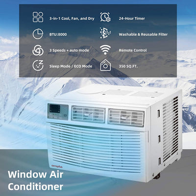 Aeroplus 350 Sq Ft 8000 BTU Window Air Conditioner and Dehumidifier (Used)