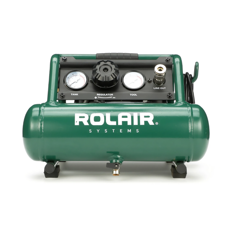 Rolair AB5PLUS 1 Gallon 0.5HP 90 PSI Quiet Portable Pump Electric Air Compressor