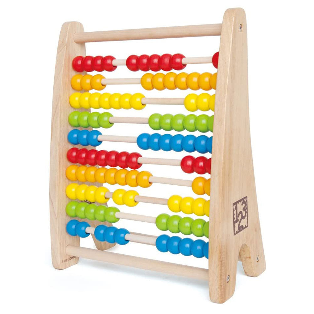 Hape Colorful Rainbow Wooden Counting Bead Abacus for Ages 3 and Up (Used)